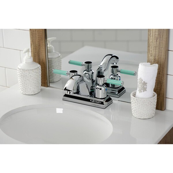 FSC4641DKL 4 Centerset Bathroom Faucet, Polished Chrome